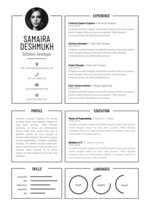 Minimal Resume Design 102