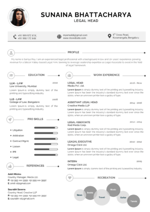 Minimal Resume Design 108