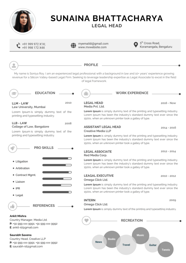 Minimal Resume Design 108