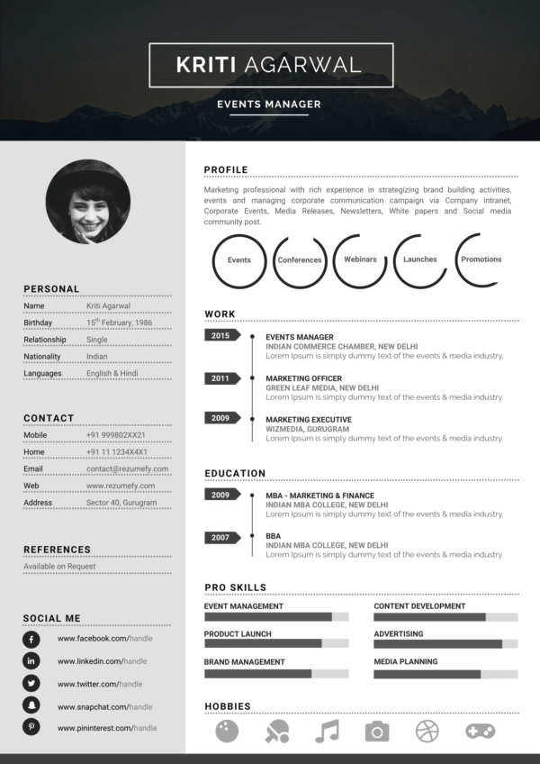 Elegant Resume Design 109