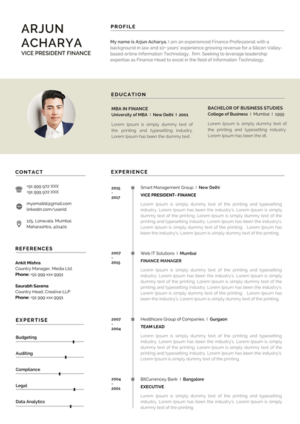 Minimal Resume Design 104