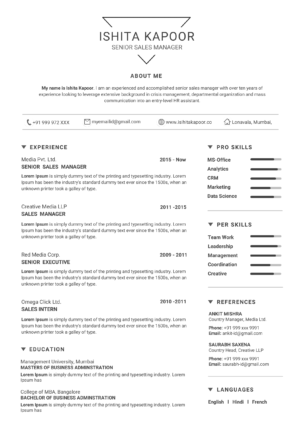 Minimal Resume Design 106